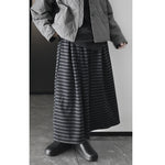 Thick Striped Cropped Trousers