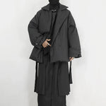 Winter White Duck Down Thickened Pleated Loose Jacket