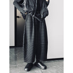 Retro Woolen Loose Plaid Wide-leg Casual Pants