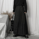 Dark A-Line Pleated Skirt