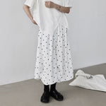 Womenâ€˜s 3D Pleated Irregular Polka Dot Midi Skirt