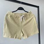 Cotton Striped 3-quarter Casual Shorts