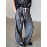 Retro High Waist Drape Striped Casual Pants