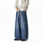 Raw-edge American Harem Straight Pants