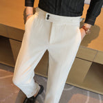 Chenille Naples Casual Straight-leg Suit Trousers