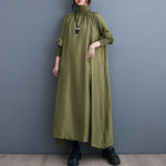 High Neck Casual Loose Raglan Sleeve Dress