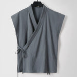 Slanted Collar Loose Vest