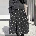 Polka Dot A-line Thick Skirt