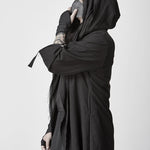Black Cape Trench Coat Robe