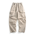Japanese Loose Multi-pocket Straight-leg Cuffed Cargo Pants