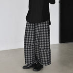 Womenâ€™s Retro Plaid Loose-fitting Tulip Pants
