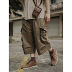 Large Pocket Cropped Casual Pants