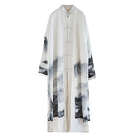 Chiffon Fake Two-piece Button Trench Coat