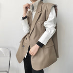 Raw-Edge Deconstructed Suit Vest