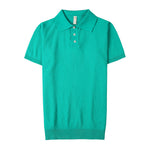 Thin Knit Lapel Slim Polo Shirt