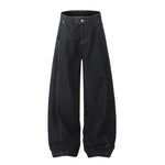 American Retro Casual Scimitar Wide-leg Jeans