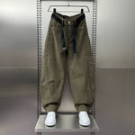 Casual Loose Elastic Waist Scimitar Trousers