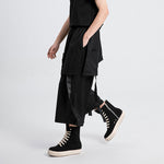 Ribbon Fake Two-piece Straight Casual Pants