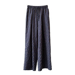 Retro Plaid Loose Casual Straight Wide-leg Pants