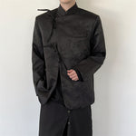 Retro Tang Suit Jacquard Lace-up Blazer