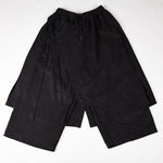 Loose Cropped Culottes Multi-layer Hakama Pants
