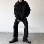 Irregular Placket Cropped Jacket