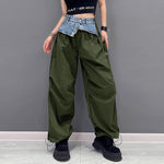 Denim Contrast Patchwork Pants