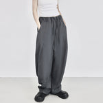 Casual Draped Floor-length Curved Trousers