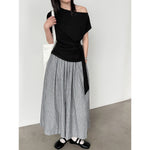 Striped Casual Loose Wide-leg Pants