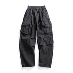 Japanese Loose Multi-pocket Straight-leg Cuffed Cargo Pants