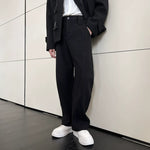 Straight Wide-leg Woolen Thickened Scimitar Pants