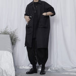 Large Pocket Loose Mid Length Shirt