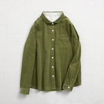 Fine-striped Pure Cotton Corduroy Shirt