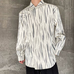 Textured Button Placket Long-sleeved Loose Shirt