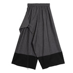Elastic Waist Midi Skirt Pants