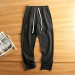 Linen Breathable Loose Drawstring Straight Trousers