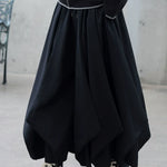 Loose Irregular Cropped Pants Hakama