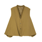 Bud Loose Solid Color V-neck Vest