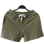 Cotton Striped 3-quarter Casual Shorts