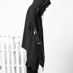 Black Cape Trench Coat Robe