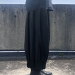 Loose Pleated Cropped Wide-leg Pants
