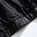 Stand Collar Leather Jacket