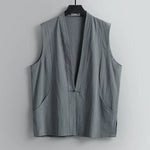 Sleeveless Button Vest