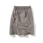 Retro Linen Striped Shorts