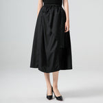 Drawstring High Waist Loose A-line Skirt