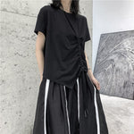 Drawstring Irregular T-shirt