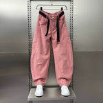 Casual Loose Elastic Waist Scimitar Trousers