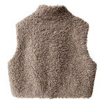Sleeveless Faux Lamb Wool Vest