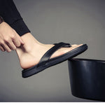 Summer Leather Non-slip Flip Flops