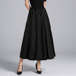 High Waist Drawstring Casual A-line Skirt